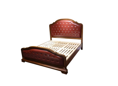 Cama acolchada de diseño de lujo doble Hotel camas matrimonio habitación de dormir cuero 180x200cm